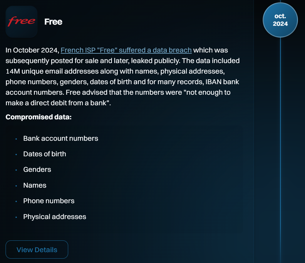 Détails du résulat
